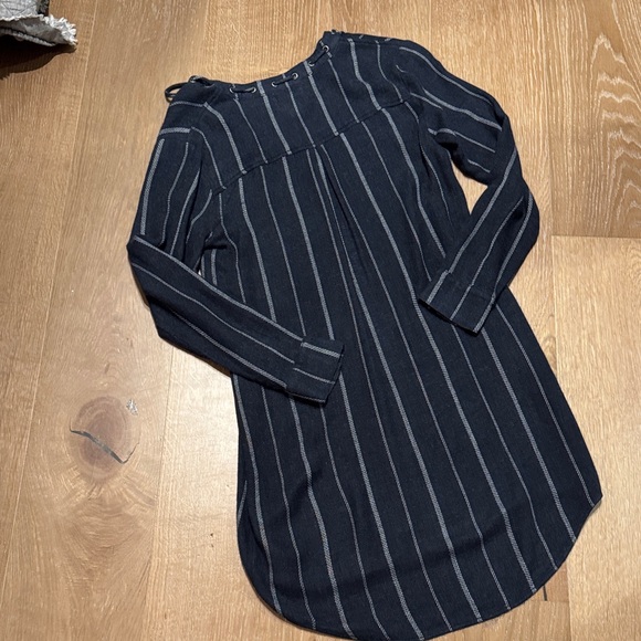 NWOT Anthropology Cloth &Stone Women's Navy Striped Tunic Dress - Picture 7 of 8